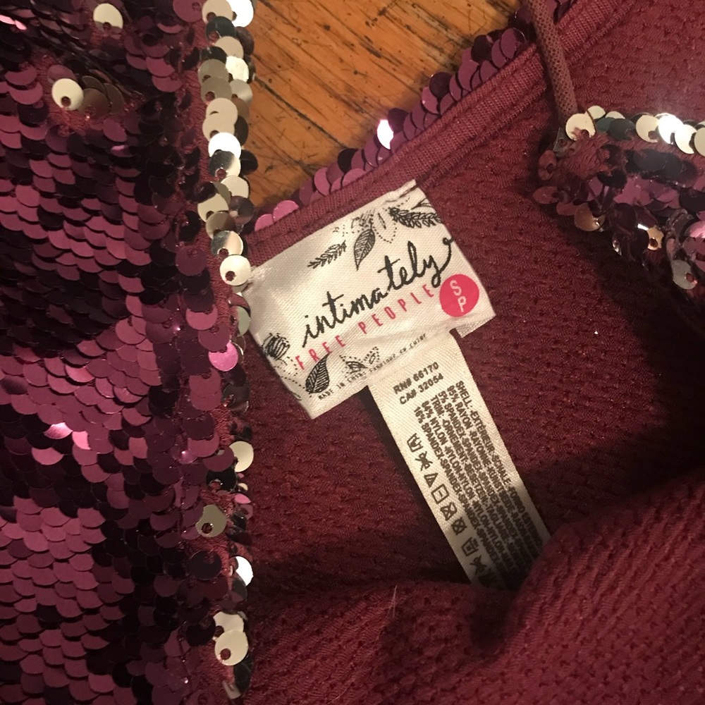 Free People rose sequin top